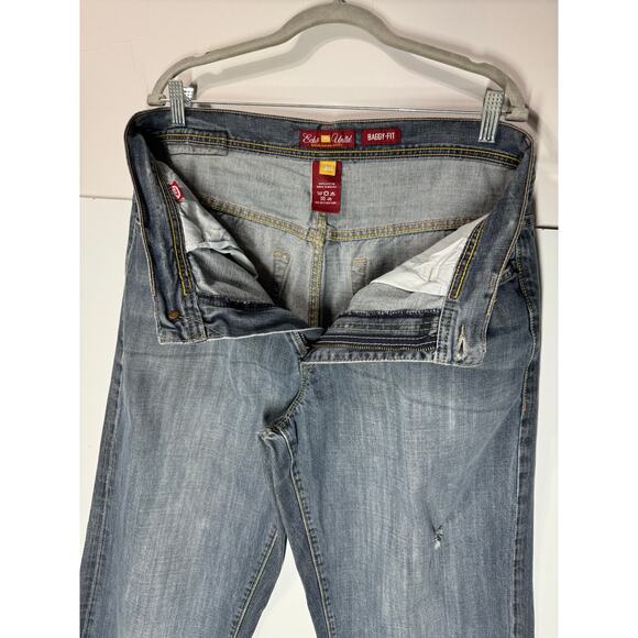 Ecko Unltd. Y2K Jeans Baggy Fit Distressed Dark Wash Skater Y2K Mens Size 36 - Picture 8 of 10